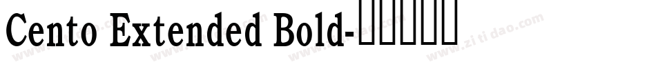 Cento Extended Bold字体转换